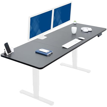 VIVO Black 83 x 30 in Standing Desk, DESK-KIT-2W8B - color: Black Top / White Frame, size: 83 x 30