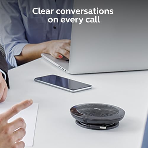Jabra Speak 510 (2025 Edition) Portable Bluetooth USB Conference Speaker | Portable Speaker for Meetings and Calls, USB or Bluetooth, Clear Sound, Works with Microsoft Teams and Leading Platforms - size: Teams with adapter, style: Speak 510 (2025)