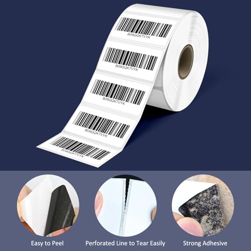 LLIKED 1300 Direct Thermal Labels 2"x1", Barcode Adress Labels - size: 2"x1"-1 Roll