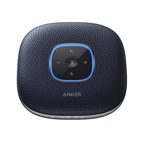 Anker PowerConf Speakerphone, Zoom Certified Conference Speaker with 6 Mics | 360° Enhanced Voice Pickup, 24H Call Time, Bluetooth 5.3, USB C, Compatible with Leading Platforms for Personal Workspaces - color: Blue