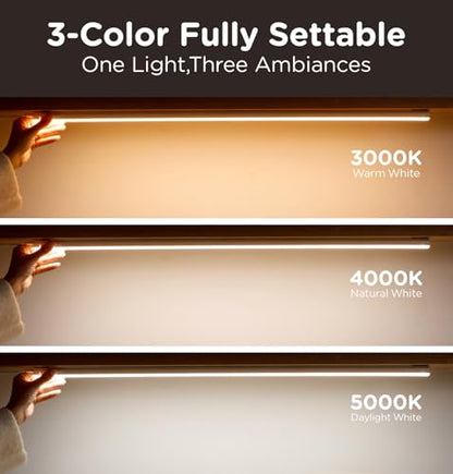 Under Cabinet Lighting Plug in, Dimmable 3CCT 3000/4000/5000K AC120V Super Bright Ultra Slim Linkable LED Counter Lights for Kitchen, Shelf, Closet, Cupboard, White 12 inch 1Pack - size: 12 Inch
