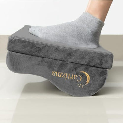 Ergonomic Foot Rest Under Desk - Non-Slip, Adjustable, Washable Covers for Pain Relief - Office, Home & Travel (Grey) - color: Grey