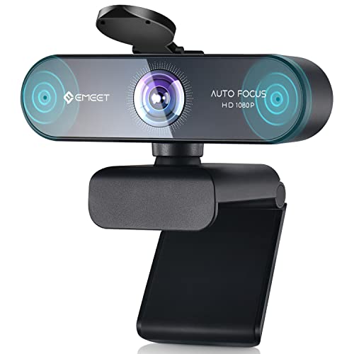 EMEET NOVA 1080P Webcam with Microphone, Auto Focus, 96°View Web Camera - style: NOVA 1080P w/ 2 Noise Cancel Mics