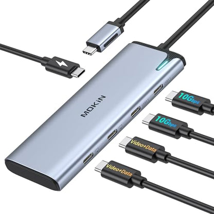 MOKiN USB C Splitter for Dual Monitors 4K@60Hz DP Alt Mode for Laptops
