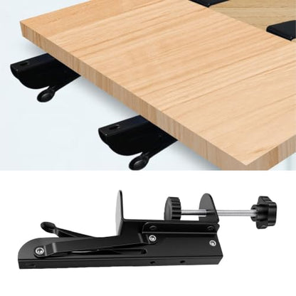 2 Pcs Desk Keyboard Tray Support Bracket, Cold Rolled Steel Clamp On Foldable Bracket for Office Desktop Space Saving