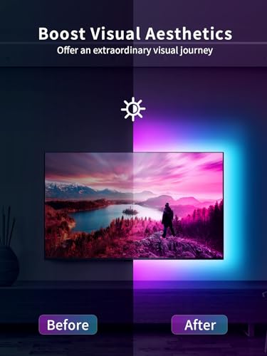 KANTUTOE TV LED Backlight, 9.84ft LED Lights for 32-43in TV, RGB TV Lights Behind with Music Sync Bluetooth APP and Remote Control Strip Light USB Powered for Bedroom Home Decor - size: 9.84ft for 32"-43" TV