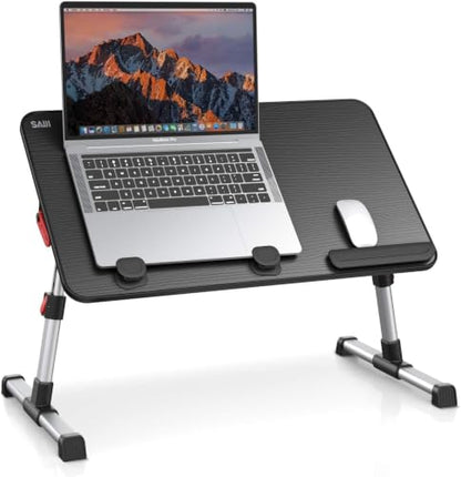Laptop Desk Table, SAIJI Adjustable Laptop Stand, Portable Lap Desks - color: Black, size: 20.5*11.8 inches