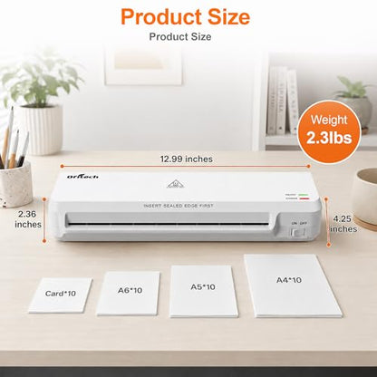 9-inch Laminator with 40 Laminating Sheets - color: White