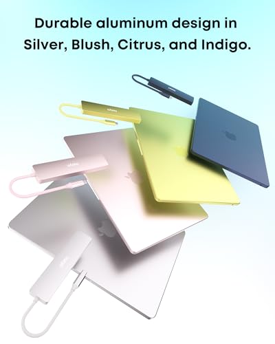 7-in-1 USB C Hub with 4K@60Hz HDMI, 2 USB-A, 1 USB-C, 100W PD Charging, SD 3.0 /TF 3.0 Card Reader, Compatible with MacBook Pro/Air/Neo, iPad Pro, iMac, iPhone 15-17 (Silver) - color: Silver