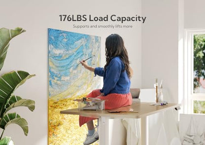 Claiks Electric Height Adjustable Standing Desk, 55x24 Inch, Nature | Smooth Height Adjustment, 3 Memory Presets, Cable Management Hub&Hook, Stable Steel Frame, 176lbs Capacity, Easy Assembly - color: Nature, size: 55