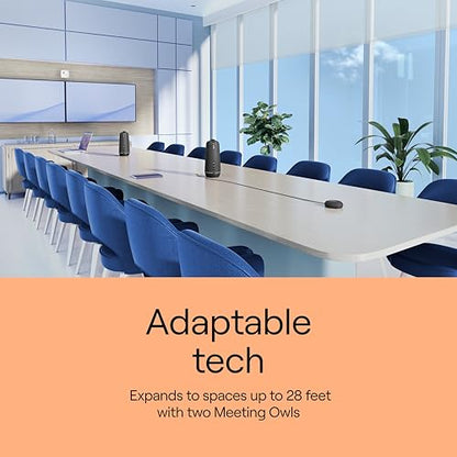 Meeting Owl 4+ 360-Degree, 4K Smart Video Conference Camera, Microphone, and Speaker (Automatic Focus, Zooming, Noise Equalizing, Certified for Microsoft Teams)