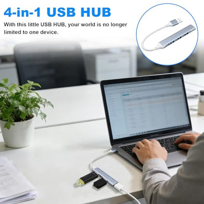 10-Pack USB Hub Port Splitter: 4-Port USB Port Expander - size: 10-Pack