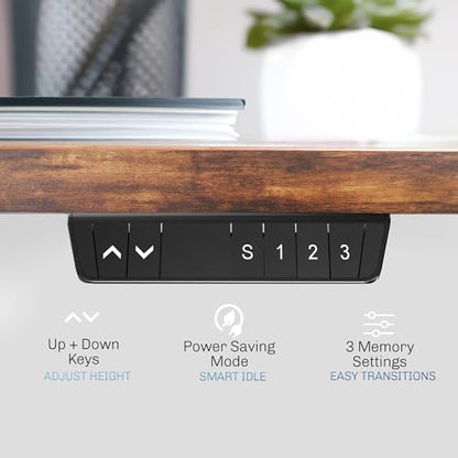 VIVO Electric Dual Motor Standing Desk Frame for 41 to 82 inch Table Tops, Frame Only, Ergonomic Standing Height Adjustable Base with Push Button Memory Controller, White, DESK-V122EW - color: White