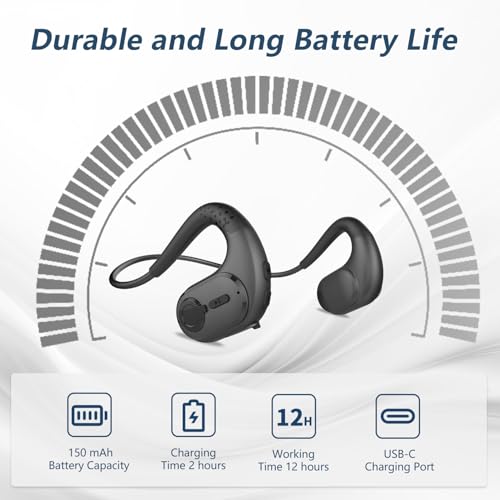 BANIGIPA Bluetooth Headset with Removable Microphone, Open Ear Headphones