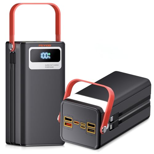 PGYOB Portable Power Station, 99.9Wh Outdoor Generator with Built in Cable, Portable Power Bank Backup Battery for Phone Charge, Travel, Home use, Camping, RV Trip - size: 99.90Wh