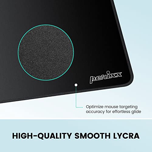 Perixx DX-1000M Waterproof Gaming Mouse Pad with Stitched Edge - Non-Slip Rubber Base Design for Laptop or Desktop Computer - M Size 9.84x8.27x0.08 Inches - size: 9.8L x 8.3W inches