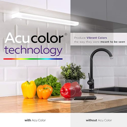 24" Hardwired Under Cabinet Light, 3000K Warm White, ETL, 1250 lm, Dimmable - color: 3000K Warm White, size: 24 INCH
