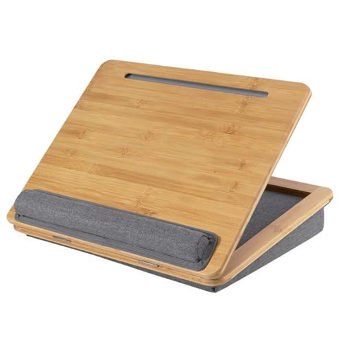 Adjustable Lap Desk for Laptop with Cushion Tablet Phone Holder - size: 16.5"x13.4" Height-adjustable