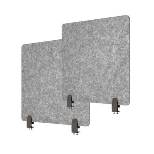 Freestanding Acoustic Desk Divider Soundproof and NoiseReducing Gray Office Partition Panels for Workspaces Set of 2 Enhance Privacy and Focus - color: Grau