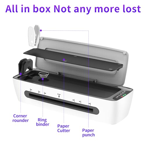 9 Inch A4 Thermal Laminator 6-in-1 Laminating Machine 3-6 mil (9" sl688) | 1min Warm-up 450mm/min Full set of accessories - size: 9" sl688