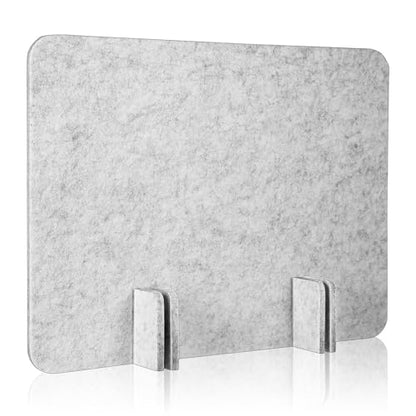 SOLUSTRE Desk Divider Felt Privacy Panel - Desktop Partition Office Divider Wall for Students, Classrooms, Noise Reduction Acoustic Screen, Light Gray