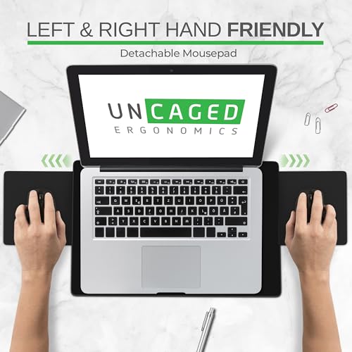 Uncaged Ergonomics Adjustable Laptop Stand & Standing Desk Converter, Black