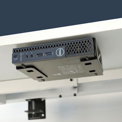 Under Desk Laptop/Mini PC Storage Mount,CPU Holder,Compatible with Dell OptiPlex,Mac Book,Mac mini and More. - size: 8.32 cubic inches