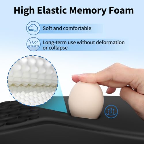 YIWEI Ergonomic Mouse Pad with Wrist Rest for Carpal Tunnel Pain Relief - color: Black