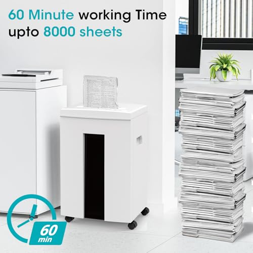 WOLVERINE SD9113 P4 Cross Cut Paper Shredder, Quiet,18 Sheet, 60 Min, White - color: White