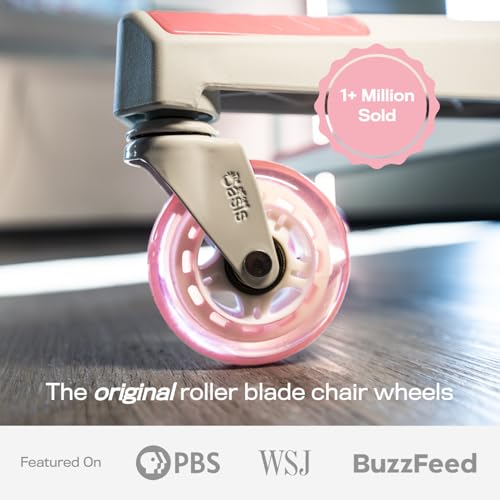 The Office Oasis Original Office Chair Wheels (As Seen On PBS), Pink - color: Pink