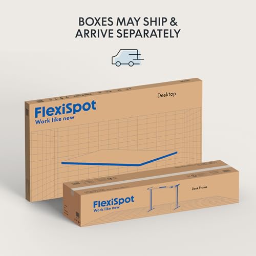 FLEXISPOT 60" x 30" Solid Bamboo Standing Desk, White Frame | Real Bamboo Desktop with Natural Grain, Durable & Sustainable, 176 LBS Capacity, Home Office and Multi-Monitor Setups - color: White Frame, size: 60"x30"
