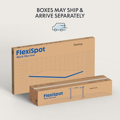 FLEXISPOT 60" x 30" Solid Bamboo Standing Desk, White Frame | Real Bamboo Desktop with Natural Grain, Durable & Sustainable, 176 LBS Capacity, Home Office and Multi-Monitor Setups - color: White Frame, size: 60"x30"