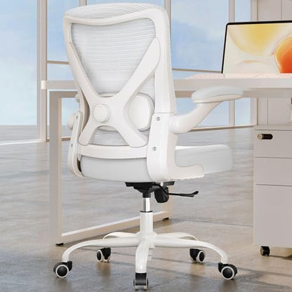 Ergalithic Office Chair: Mesh Ergonomic Desk Chair with 3D Lumbar & Swivel - color: White, size: Pack of 1