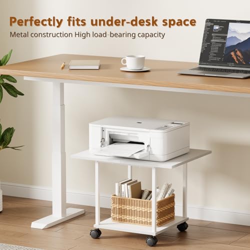 BEWISHOME 2-Tier Industrial Mobile Printer Stand