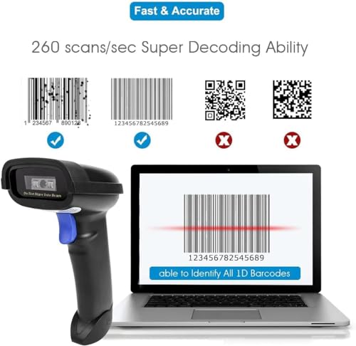 NETUM Bluetooth Barcode Scanner, Support 2.4G Wireless & Bluetooth & Wired - color: NT-1228BC
