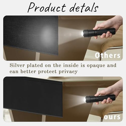 48" Under Desk Privacy Panel Self-Adhesive Modesty Panel Stand Up Desk Modesty Panel for Home Office or Standing Workstation, Black