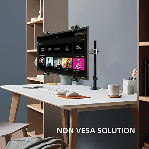 Non-VESA Single Monitor Arm Desk Mount with VESA Adapter Brackets - size: 13-27IN, style: With Adapter Kit