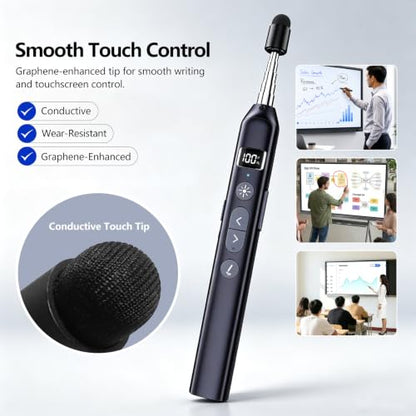 Norwii N21 Bluetooth Presentation Clicker with Telescopic Teaching Pointer - color: Black - Green Pointer