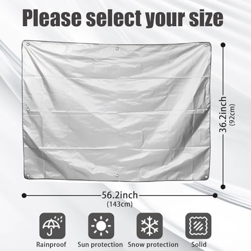 Jumbo Machine Cover, Rust-Proof & Breathable, 27.56"x36.22", Silver/Black - size: 27.56inchx36.22inch