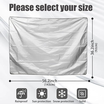 Jumbo Machine Cover, Breathable Rust-Proof, 72.83"x57.87", Silver/Black - size: 72.83inchx57.87inch