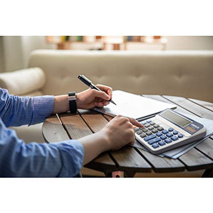 Desktop Calculator Extra Large 5-Inch LCD Display 12-Digit Big Number Accounting Calculator with Giant Response Button, Battery & Solar Powered, Perfect for Office Business Home Daily Use(6815-2pcs) | Desktop Accounting Calculator and Adding Machine Set,