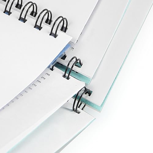 RAYSON 2:1 Wire Binding Spines 21 Loop, 7/8 Inch, Black, 220 Sheet, 50 Pack | 2:1 Pitch Binding Wire | Double Loop Wire Design | Binds Up to 220 Sheets | Letter Size Compatible | Smooth Page Turning - size: 7/8"