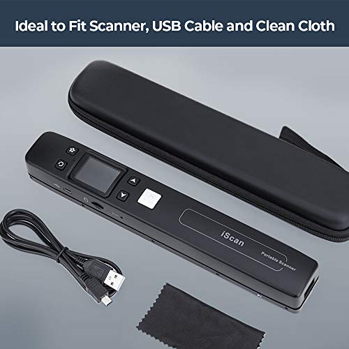MUNBYN Portable Scanner, Photo Scanner for A4 Documents Pictures Pages Texts in 900 Dpi and 10.5“ x 1.6” x 1.2“ Hard Travel Case for Iscan