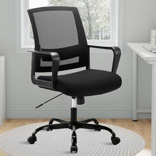 CLATINA Ergonomic Rolling Mesh Desk Chair with Executive Lumbar Support and Adjustable Swivel Design for Home Office Computer Black 10 Pack - size: 10 Pack