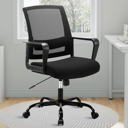 CLATINA Ergonomic Rolling Mesh Desk Chair with Executive Lumbar Support and Adjustable Swivel Design for Home Office Computer Black 10 Pack - size: 10 Pack