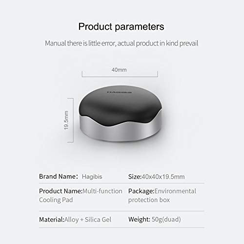 Hagibis Laptop Cooling Pad, Ergonomic Laptop Stand Small Invisible Cooler Ball Portable Magnetic Foot Heat for MacBook Pro Computer - color: Sliver