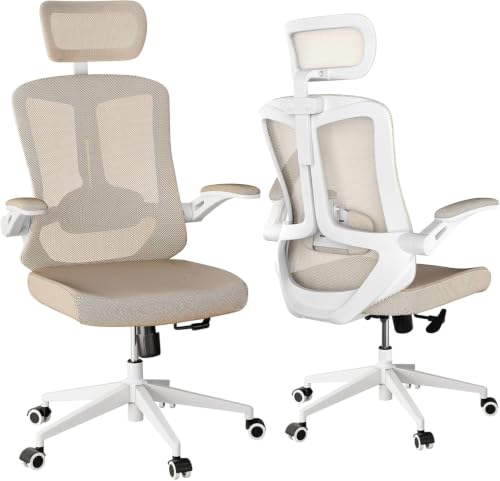 Ergonomic Office Desk Chair High Back Mesh Computer Chair (07Khaki, Chair) - color: 07khaki