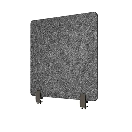 Stand Up Desk Store ReFocus Raw Clamp-On Acoustic Desk Divider Mounted Privacy Panel to Reduce Noise and Visual Distractions (Anthracite Gray, 23.6" x 16") - color: Anthracite Gray, size: 24" X 16"