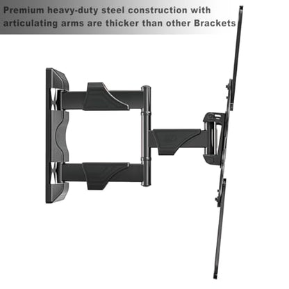 NB North Bayou TV Wall Mount, Full Motion TV Wall Bracket for Most 32-55 Inch TV/Flat Screen/LED/Monitors, Swivel Tilt with Articulating Arms, Rotating, Max VESA 400x400mm up to 60lbs