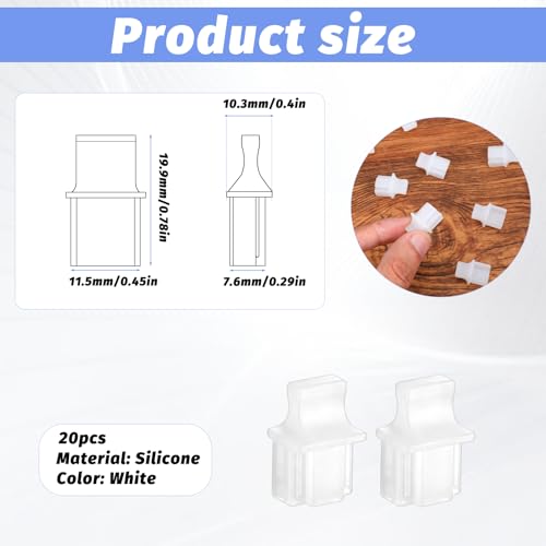 20 Pack White Rj45 Dust Cover Caps, Ethernet Port Cover Ethernet LAN Port Protector Rj45 Anti-Dust-Cover Plugs Protector Stopper Cap for Fiber Optic Copper Rj45female Fiber Terminal Slot, Silicone